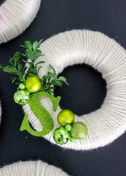 White and green Christmas wreath