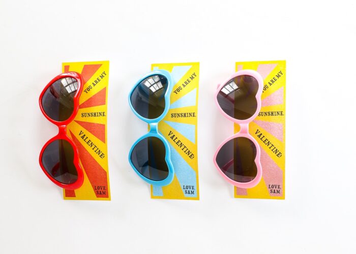 "You are my Sunshine" Valentines with sunglasses