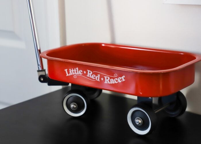 Mini little red racer wagon