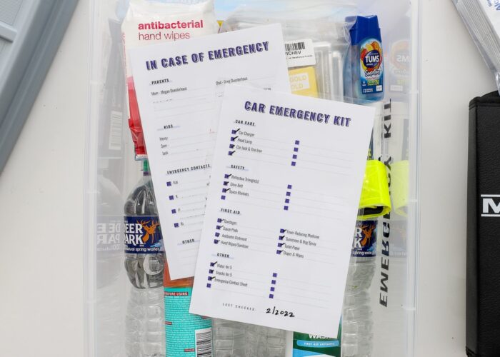 Car Emergency Kit Checklist