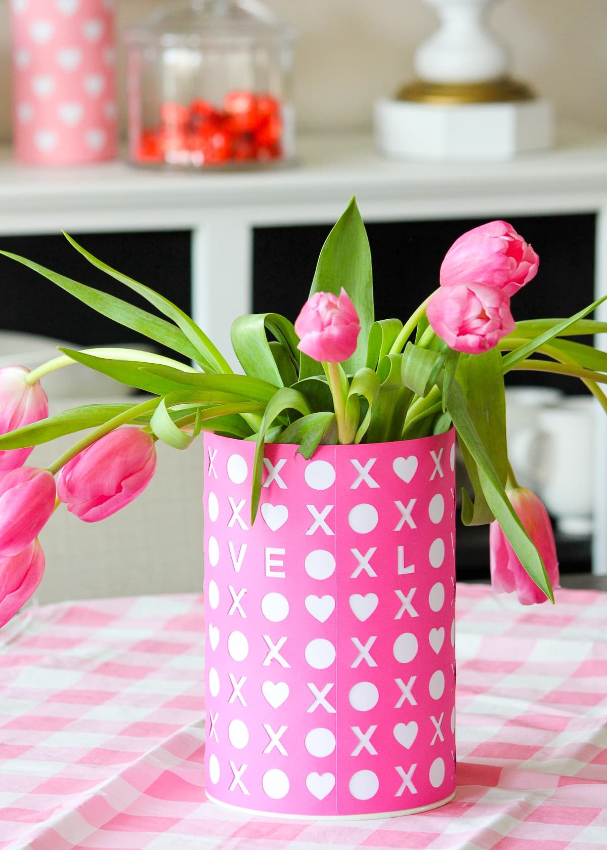 DIY Valentine Vases with a Cricut The Homes I Have Made