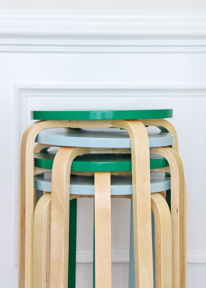 Painted stacking stools