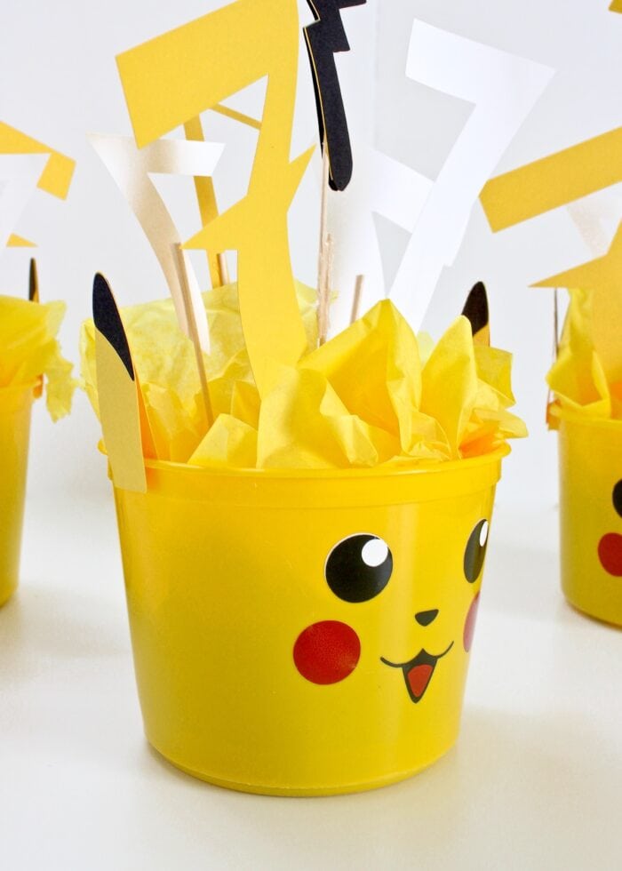 DIY Pikachu Party Centerpieces