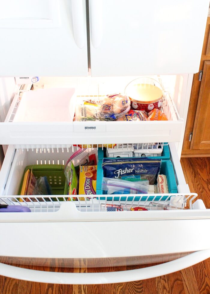 Open freezer drawer