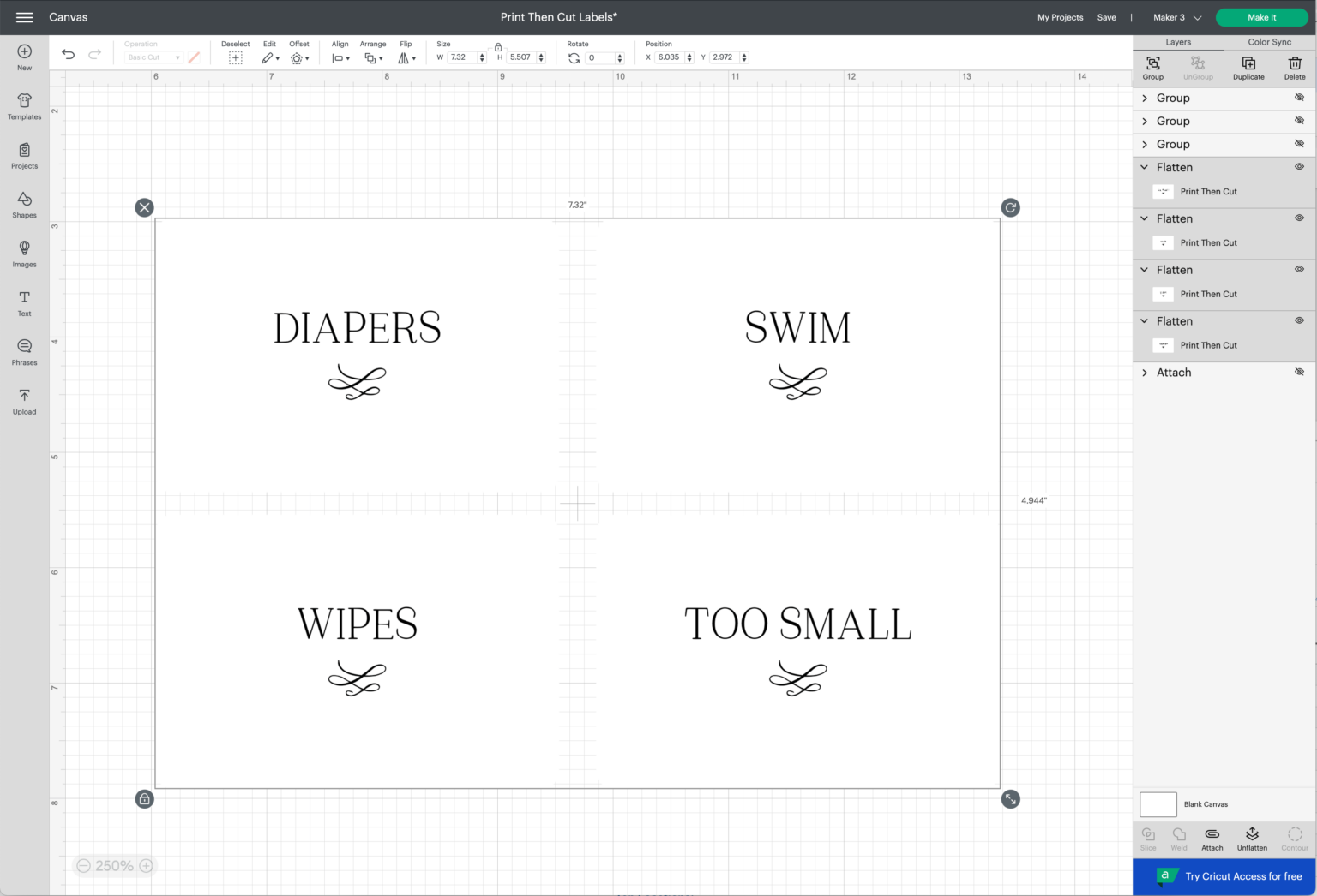 A Guide To Making Labels with Cricut Print Then Cut The Homes I Have Made