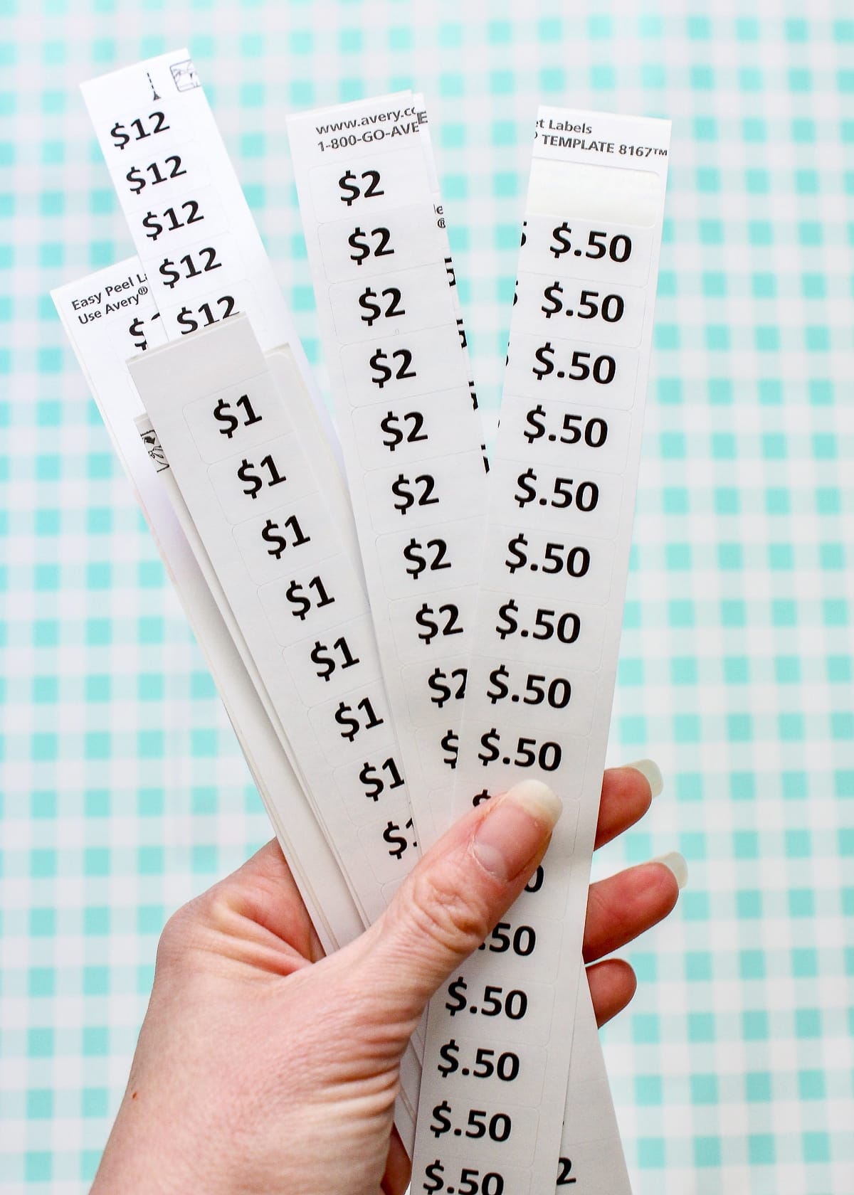 540 BLANK GARAGE YARD SALE RUMMAGE STICKERS PRICE LABELS WHITE C MY 