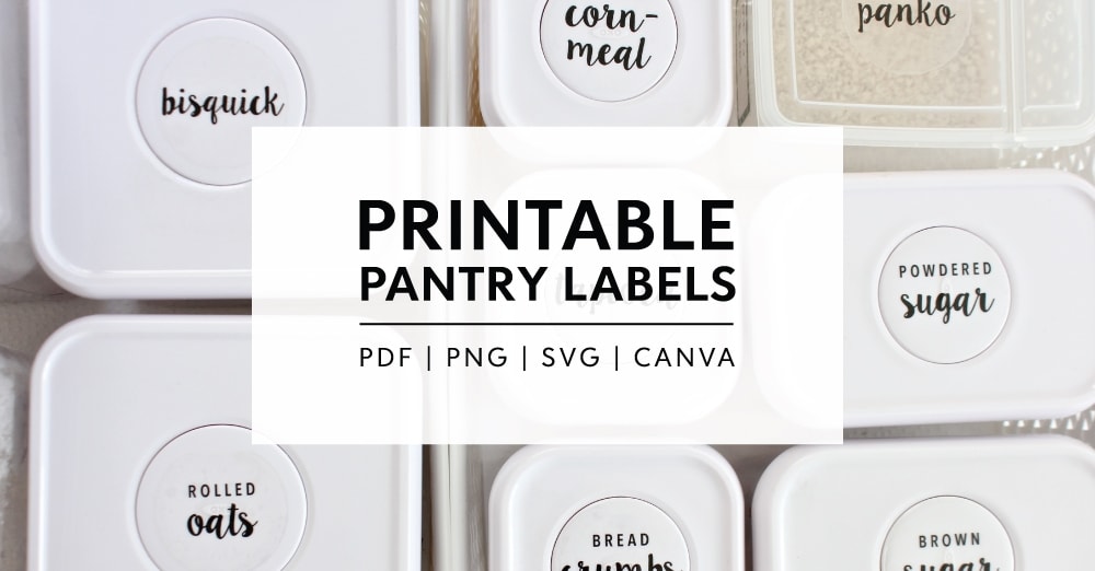 Minimalist Spice Jar Label Template, 3 Sizes Pantry Printable EDITABLE  TEMPLATE 004 
