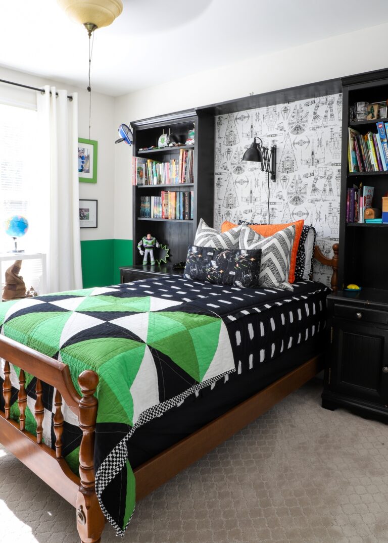 A Black, White & Green Tween Bedroom Reveal - The Homes I Have Made