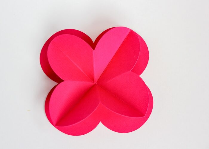 Pink 3D paper flower