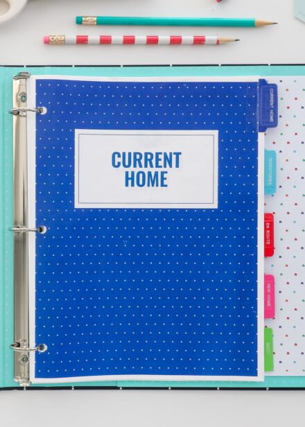 Smooth Move worksheets in a colorful binder