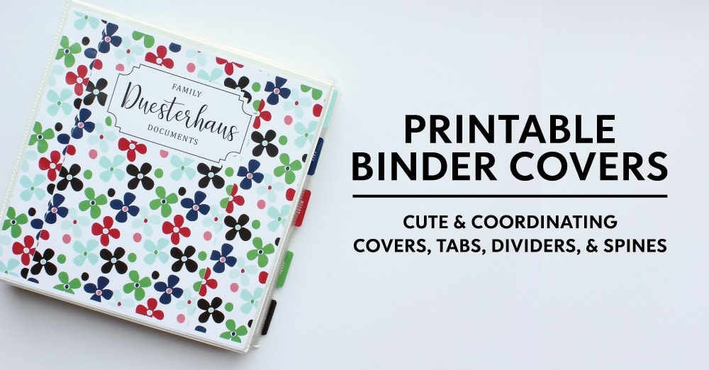cute binder covers templates