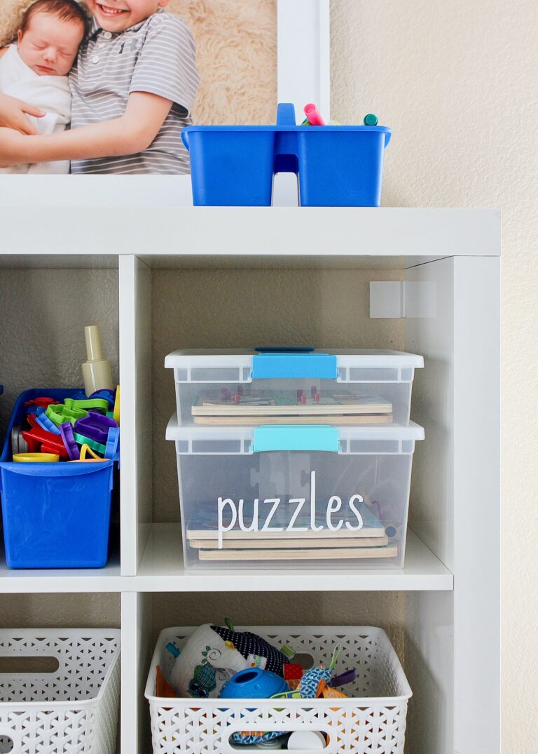 Easy (& Affordable) Ideas for Storing Wooden Kid Puzzles - The Homes I ...