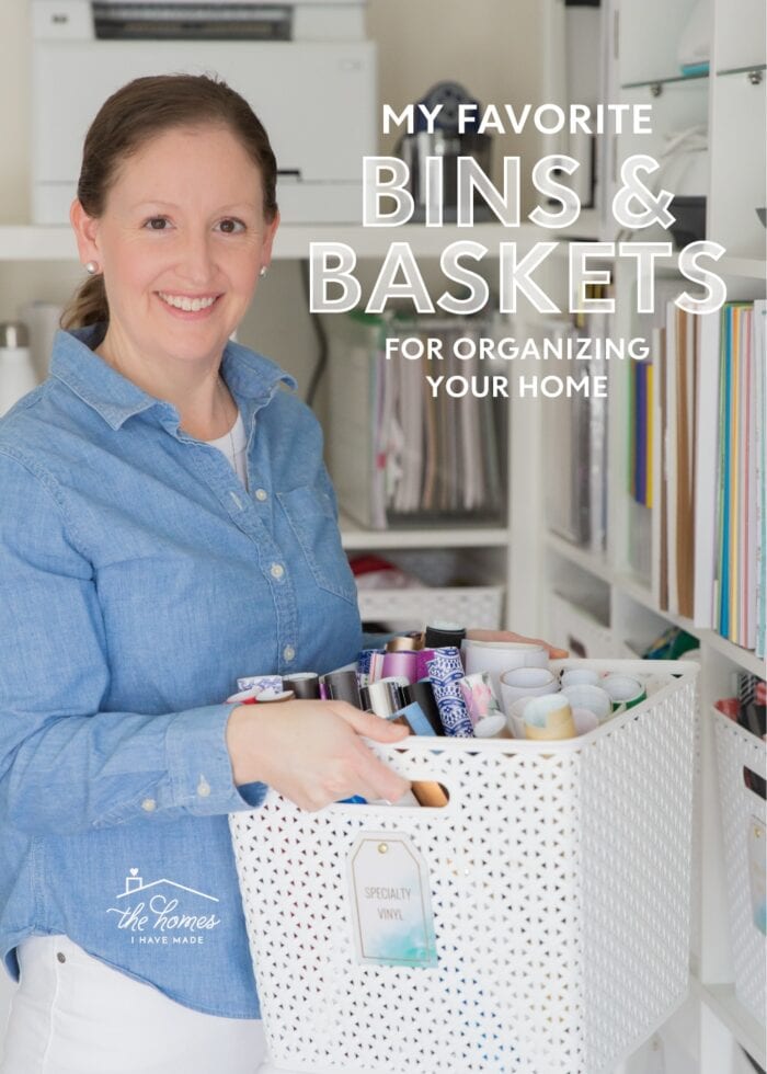 Megan from The Homes I Have Made holding a basket