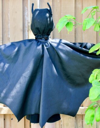 Superhero Cape - back view with arms out