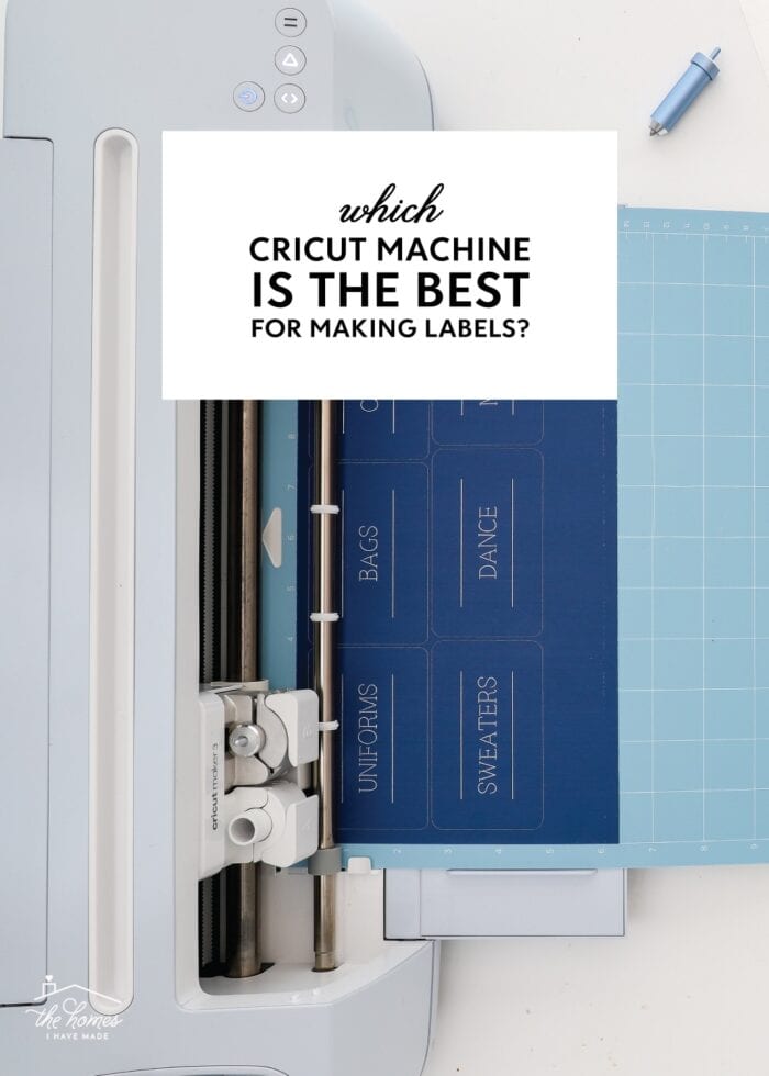 Cricut Maker 3 loaded with blue paper labels