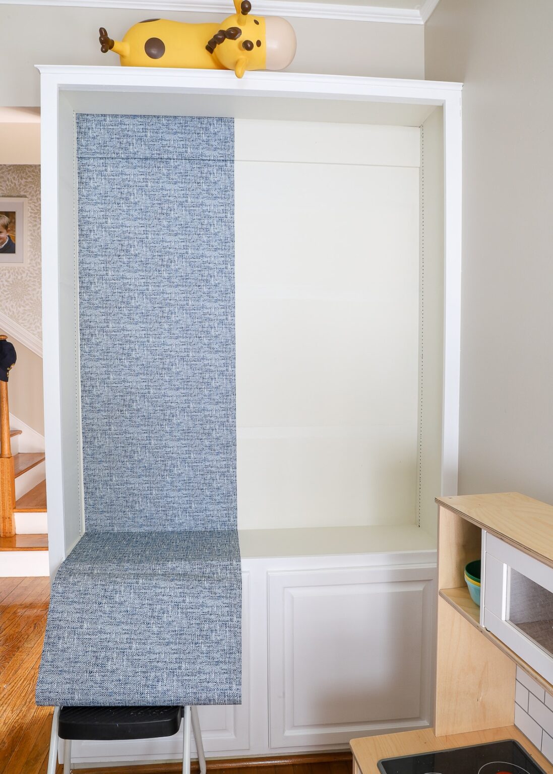 How to Wallpaper the Back of a Bookcase StepbyStep The Homes I Have Made