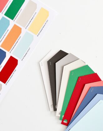 Paint swatches from the HGTV Home By Sherwin Williams Color Collections