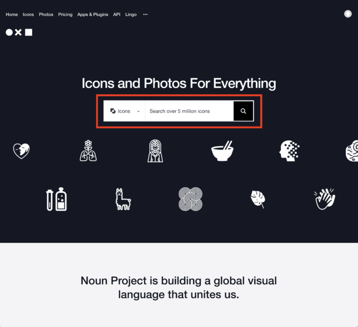 Noun Project Screen Shot