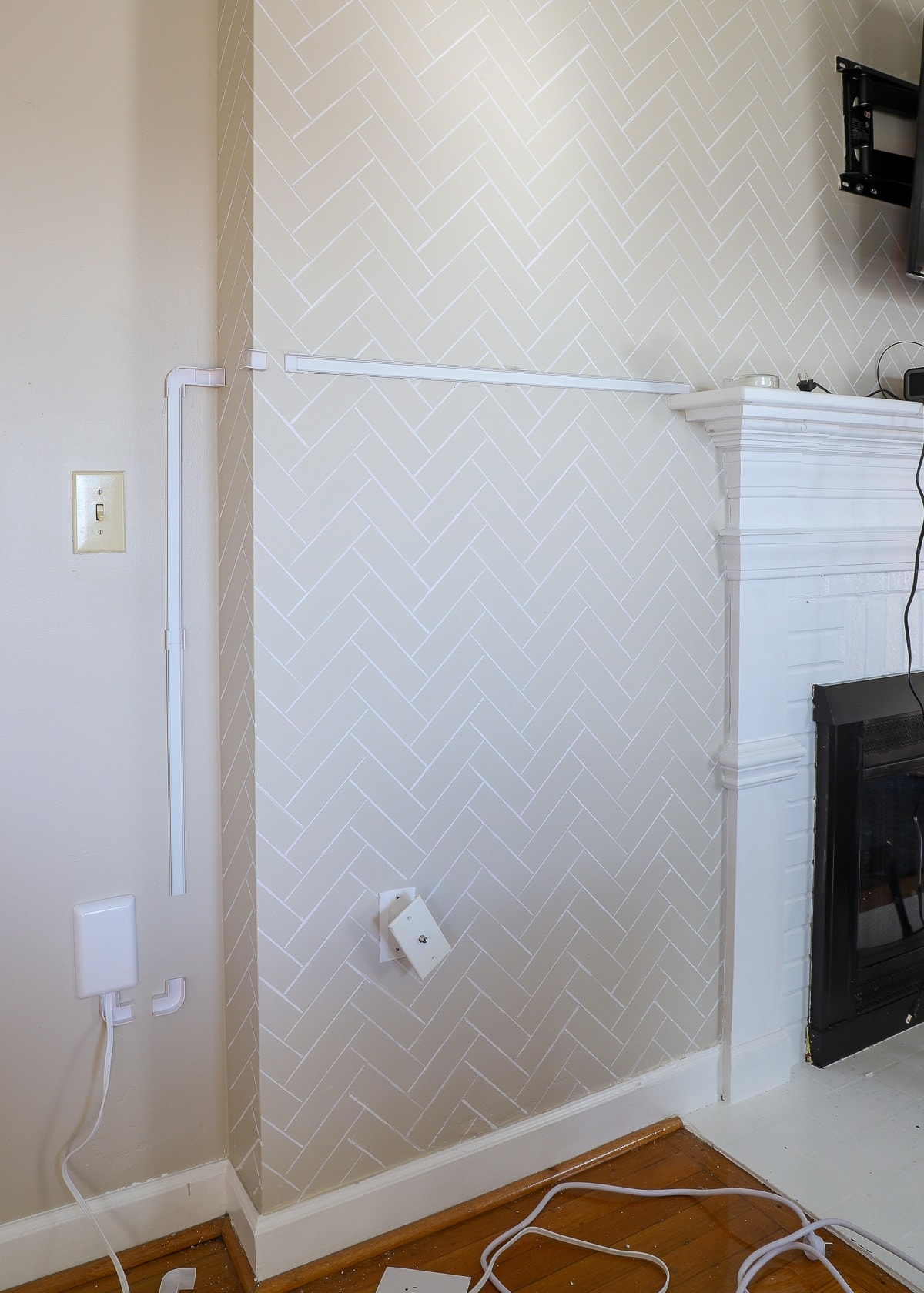 How to Hide TV Wires Above a Fireplace (When You Can't Go Through the