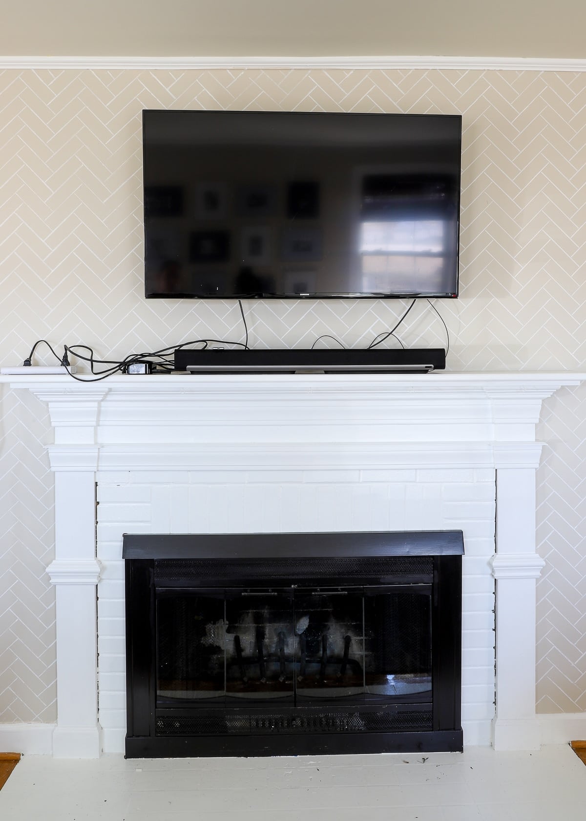 How to Hide TV Wires Above a Fireplace (When You Can't Go Through the Wall) The Homes I Have Made