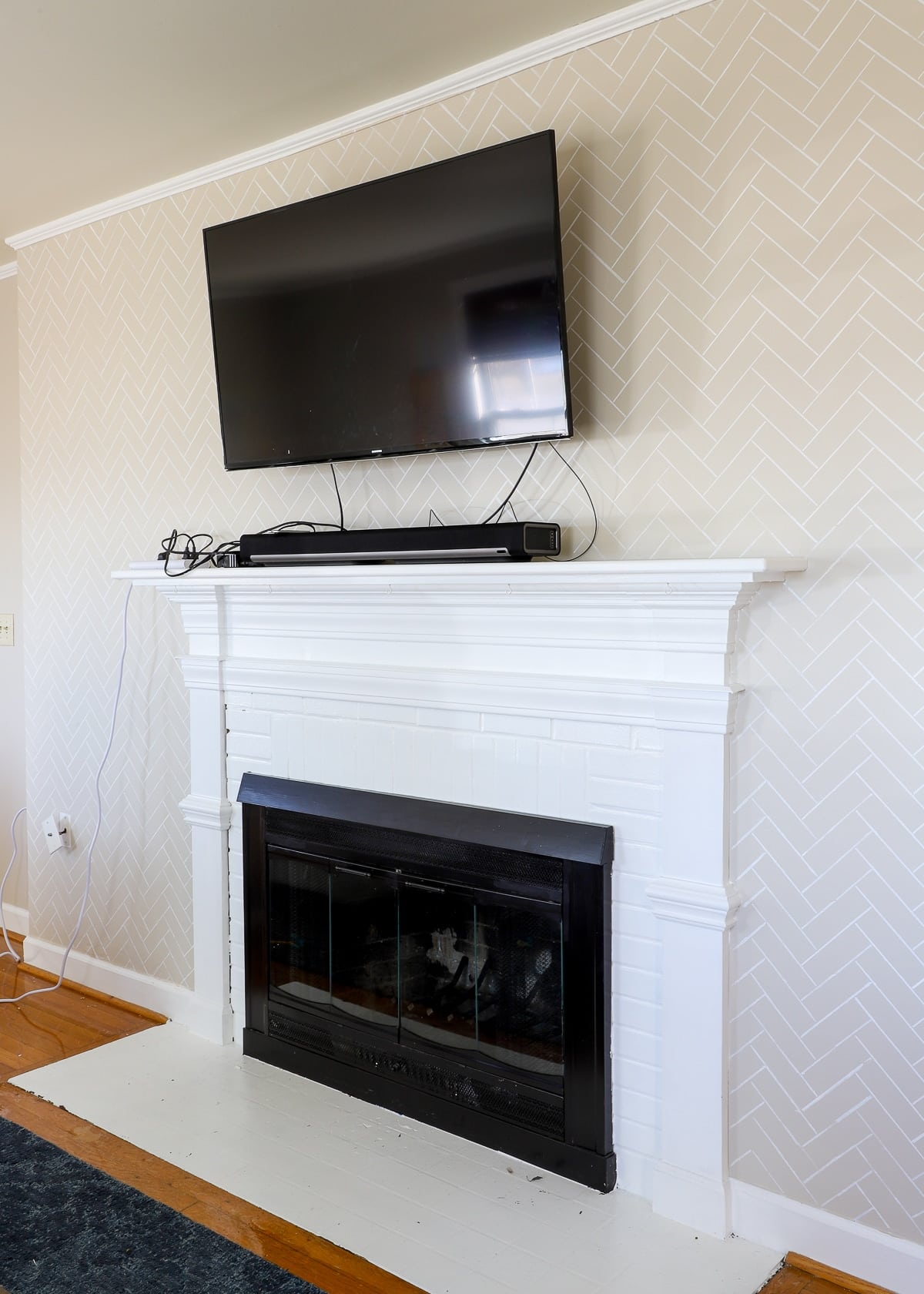 How to Hide TV Wires Above a Fireplace (When You Can't Go Through the Wall) - The Homes I Have Made