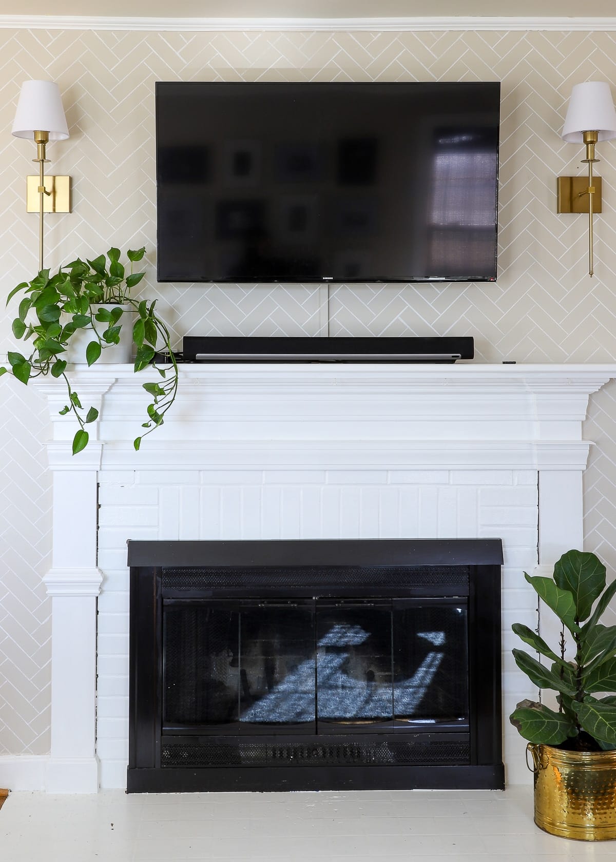 How to Hide TV Wires Above a Fireplace (When You Can't Go Through the