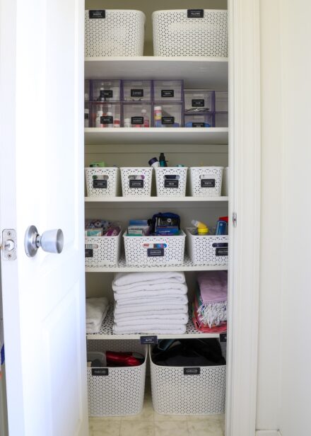 Top Tips for a Perfectly Organized Bathroom Closet (That Looks Great ...