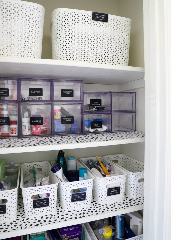 Top Tips for a Perfectly Organized Bathroom Closet (That Looks Great Too!)  - The Homes I Have Made