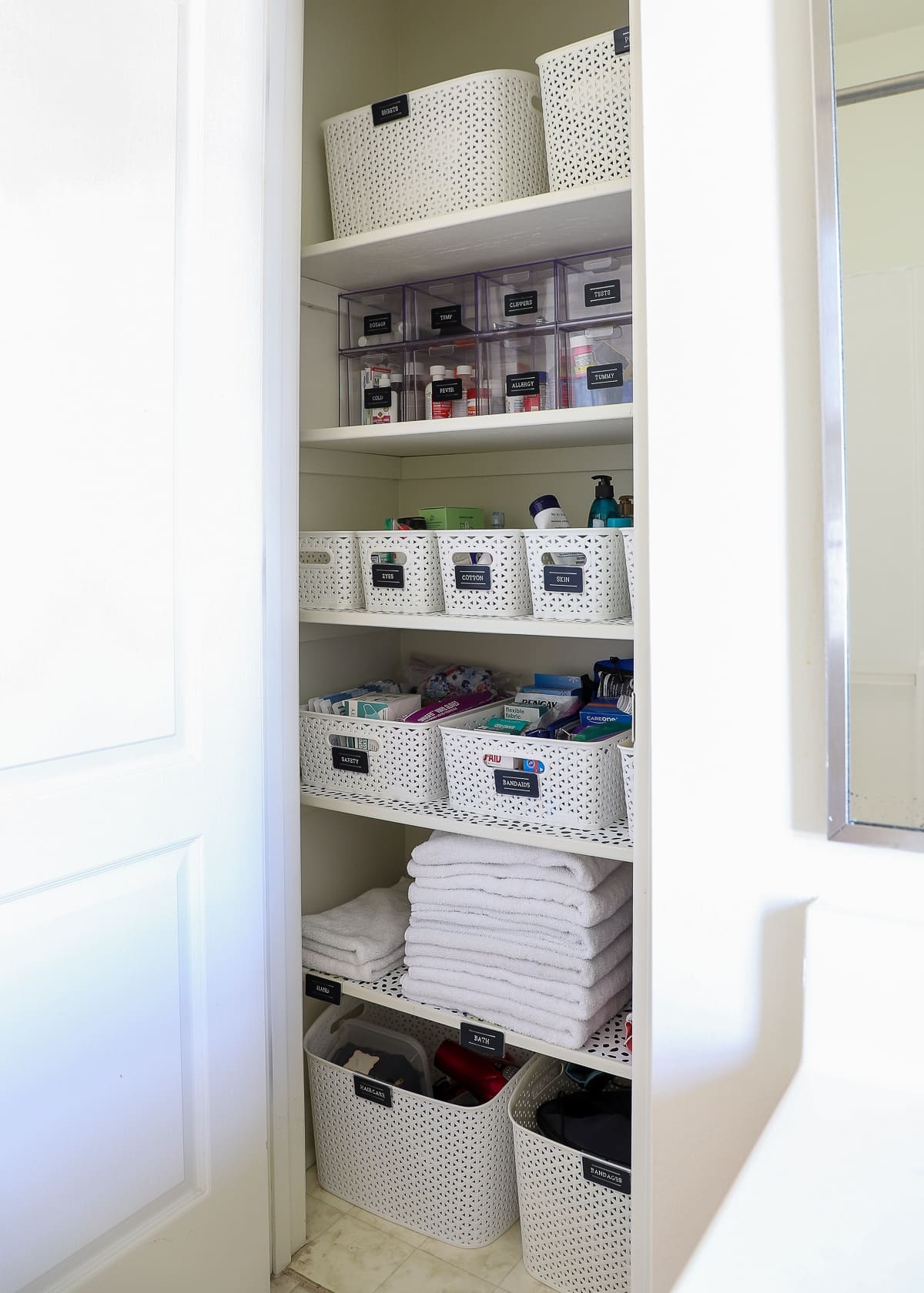 Top Tips for a Perfectly Organized Bathroom Closet (That Looks Great