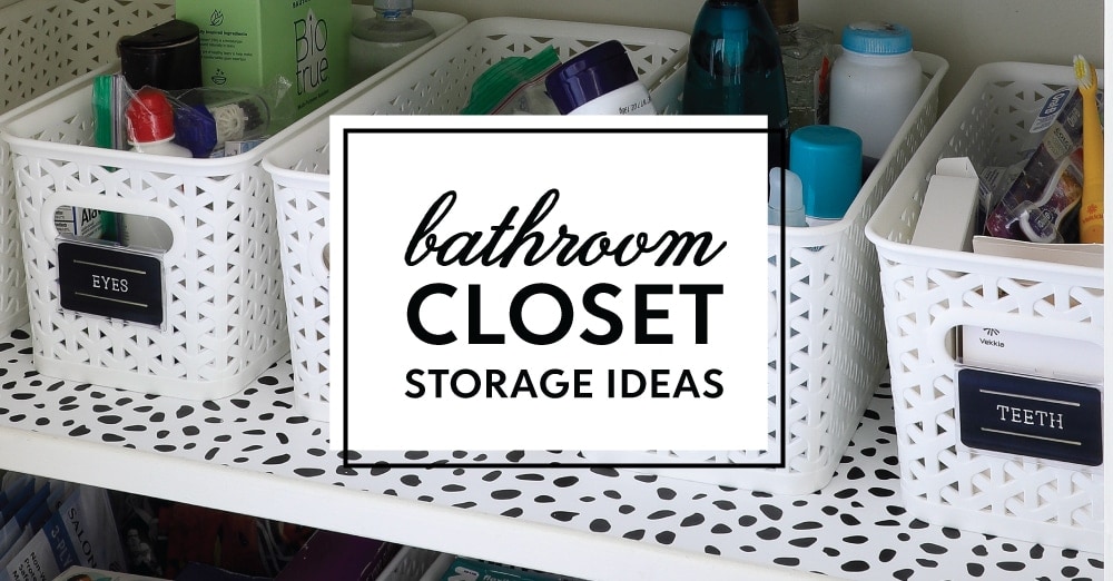 Bathroom Closet Organization - from Somewhat Simple .com