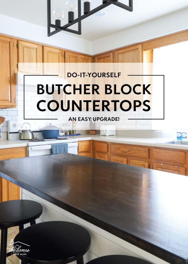 A DIY Butcher Block Island Countertop (Anyone Can Do!) - The Homes I ...