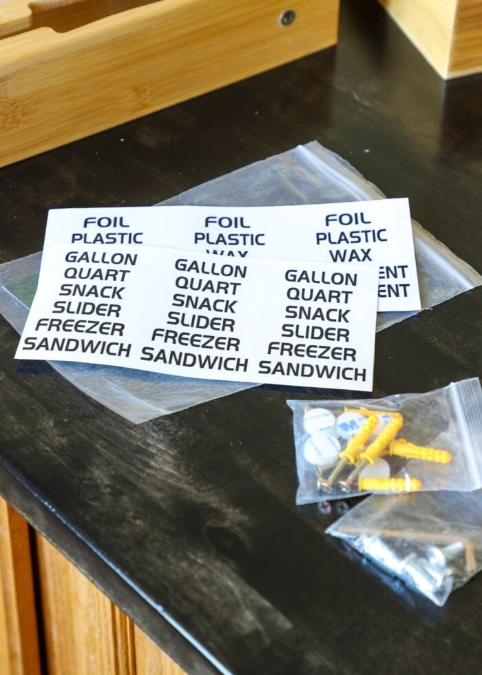 Ziplock bag labels