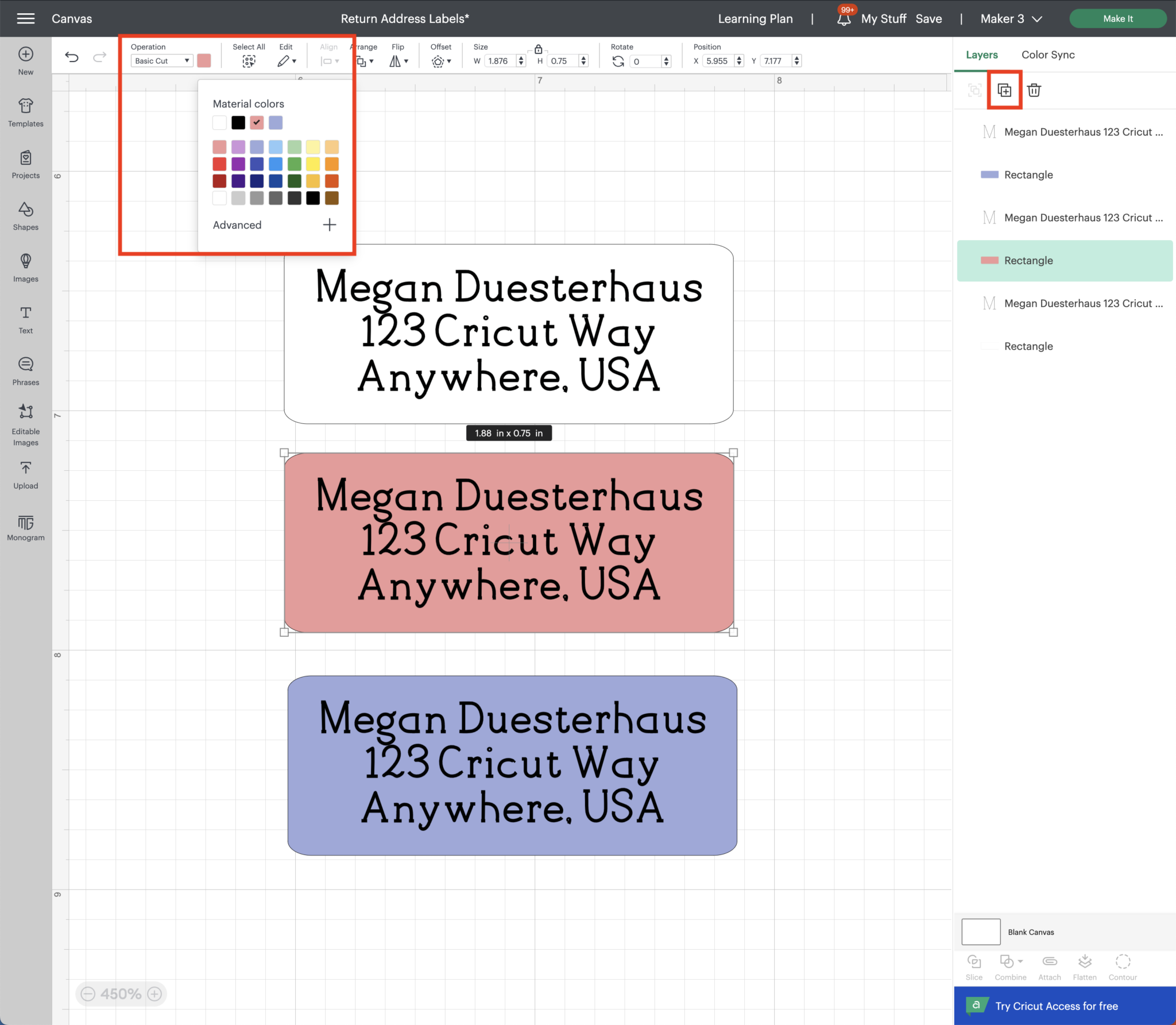 How to Make Return Address Labels with ANY Cricut Machine! The Homes