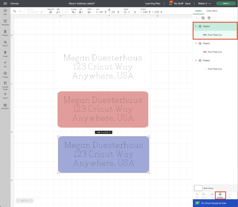 How to Make Return Address Labels with ANY Cricut Machine! The Homes