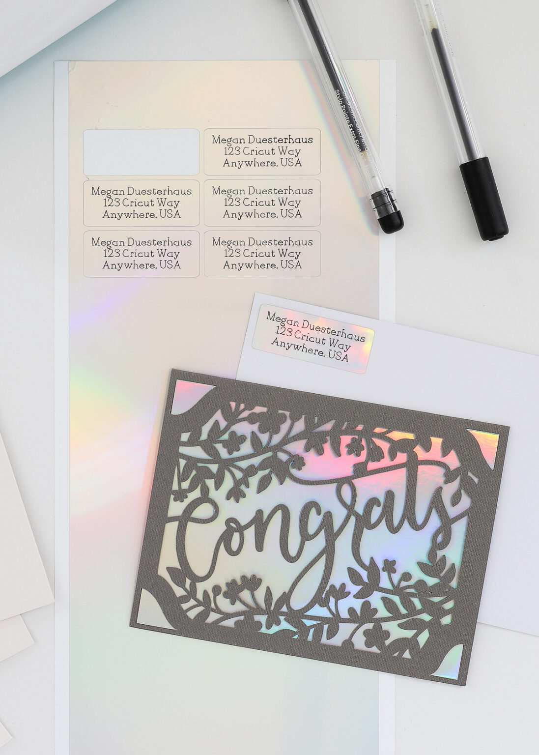 How to Make Return Address Labels with ANY Cricut Machine! The Homes