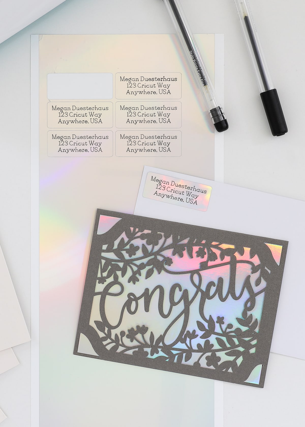 How to Make Return Address Labels with ANY Cricut Machine! The Homes