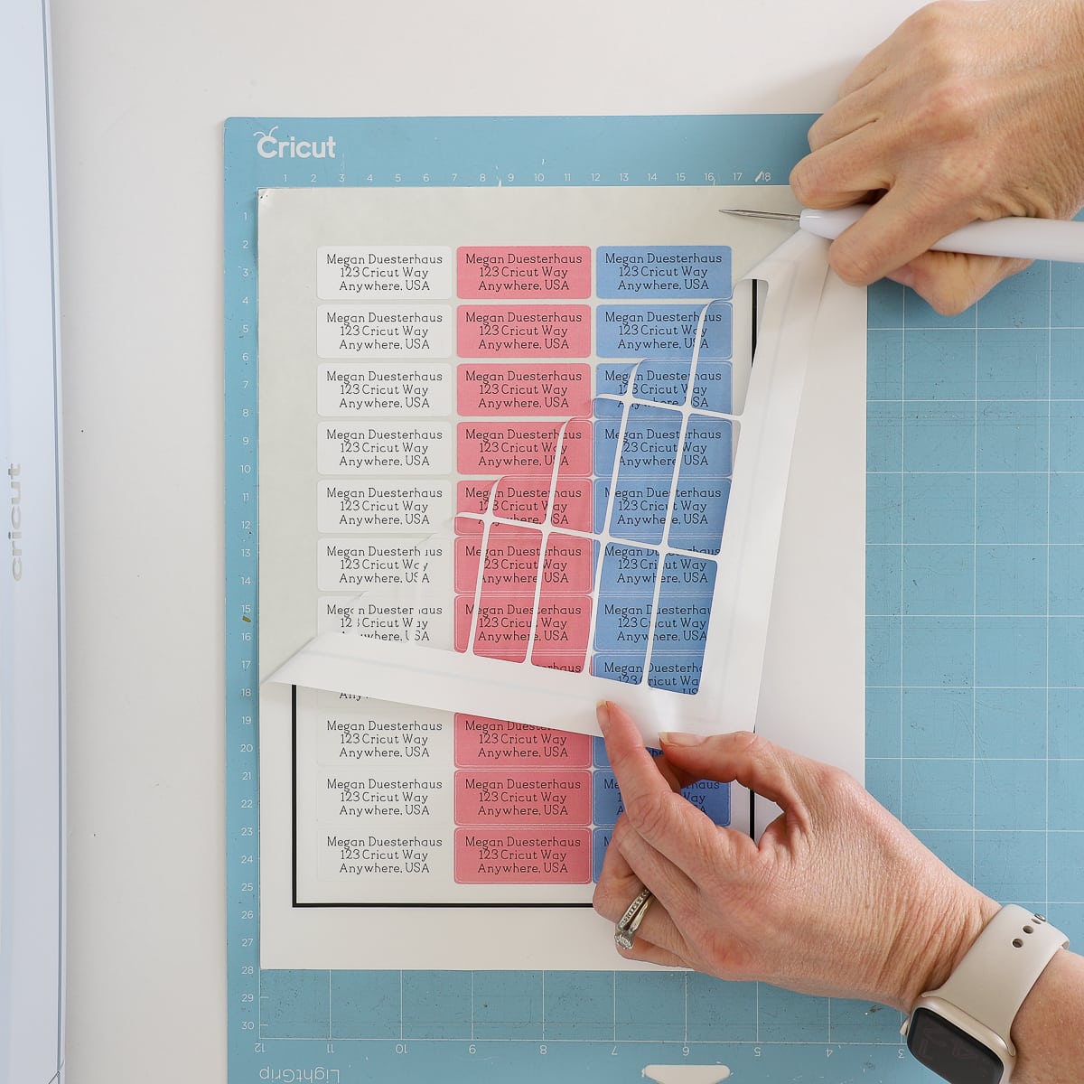 How to Make Return Address Labels with ANY Cricut Machine! The Homes