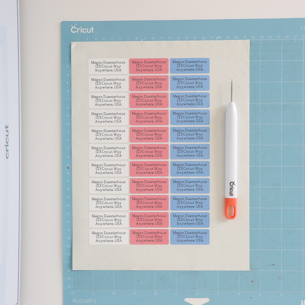 How to Make Return Address Labels with ANY Cricut Machine! The Homes