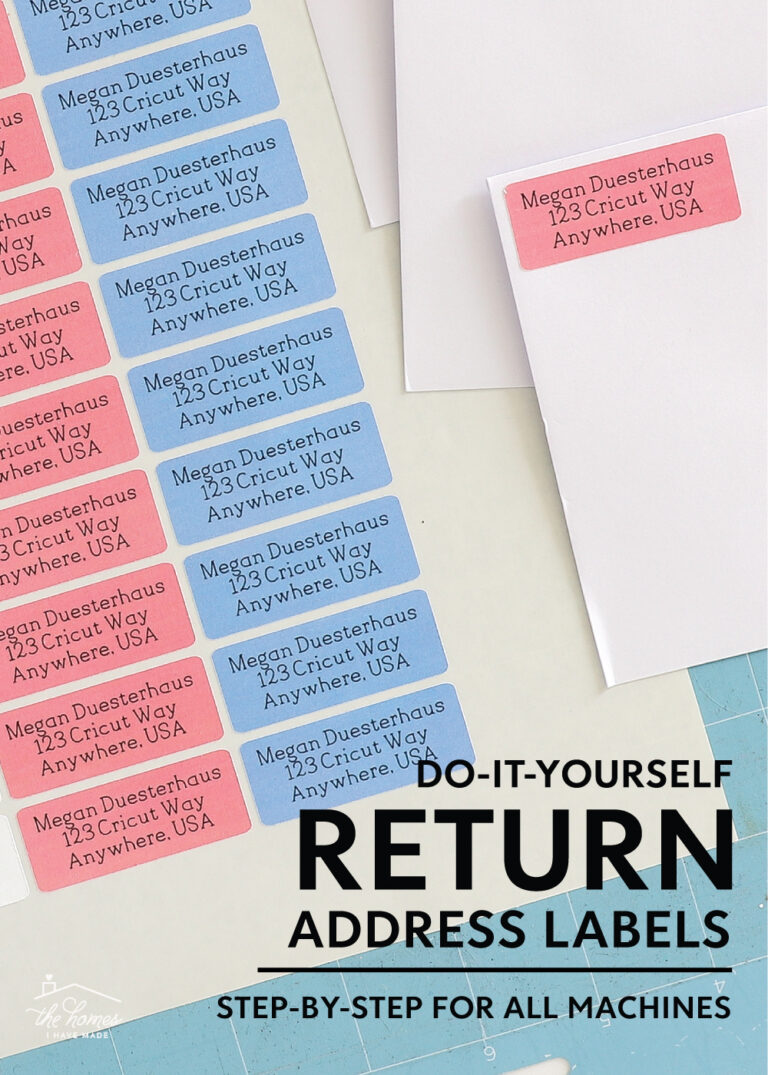 How to Make Return Address Labels with ANY Cricut Machine! The Homes