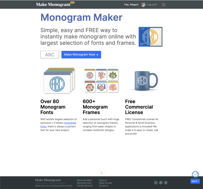 Make Monogram Screenshot