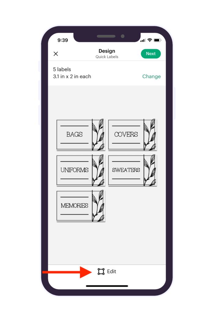 Cricut Joy App Screenshot | How to Edit