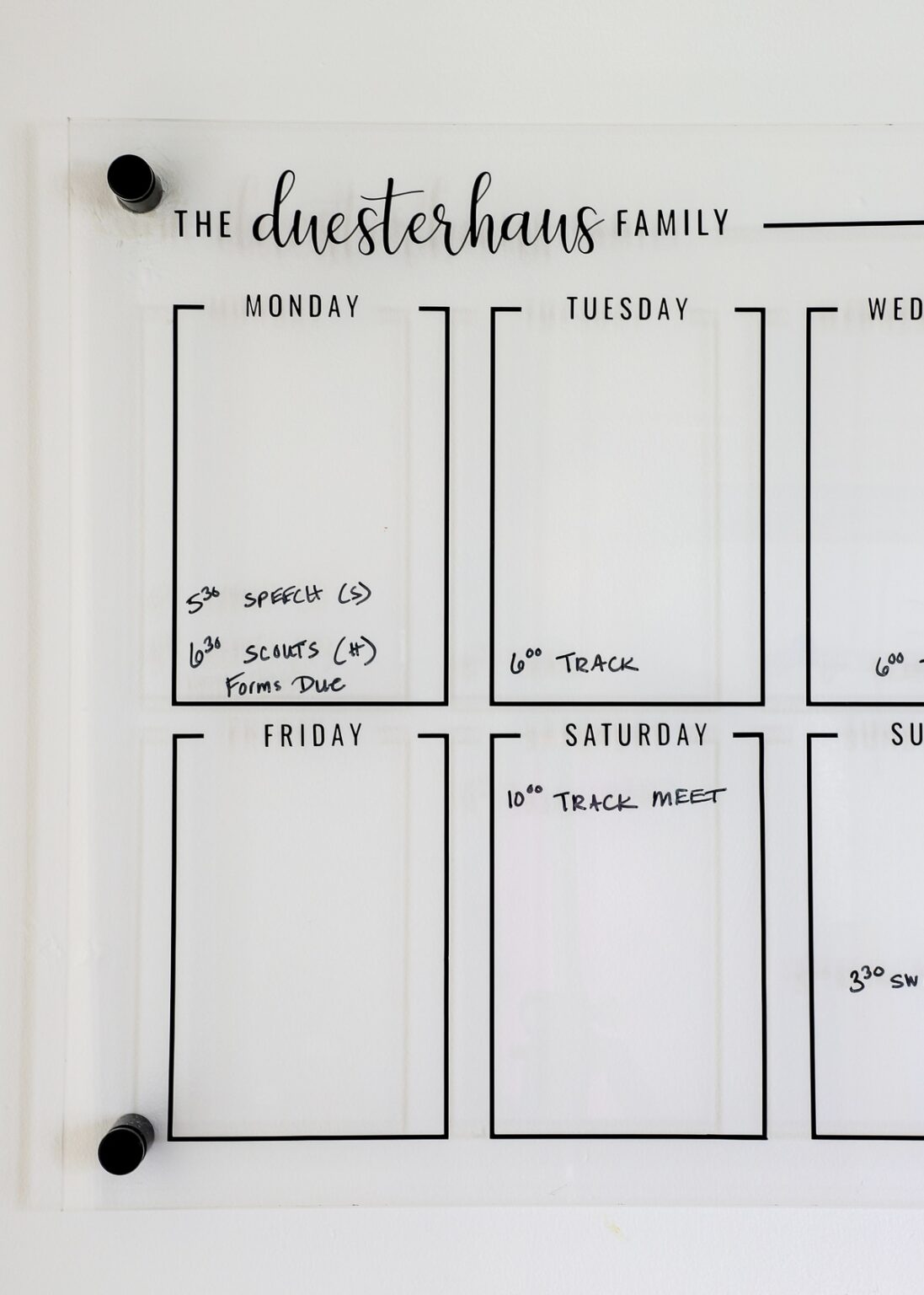 Easy DIY Acrylic Wall Calendar with a Cricut The Homes I Have Made