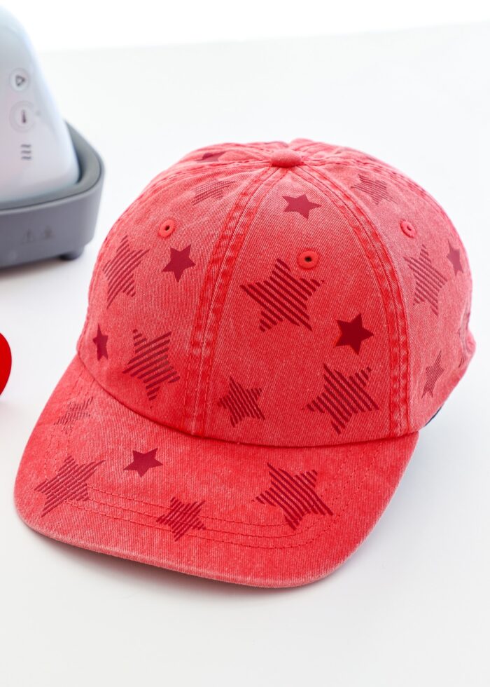 Red hat with stars all over it