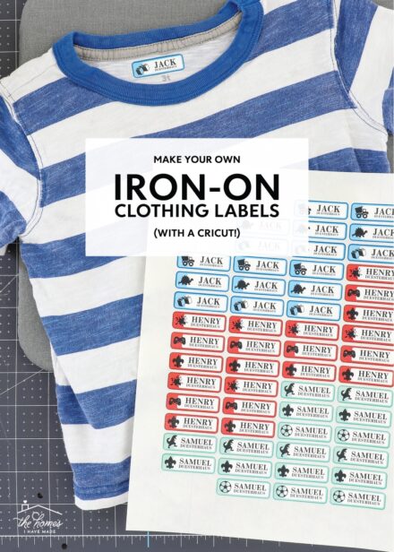 How to Make Your Own Iron On Labels for Clothes With a Cricut - The ...