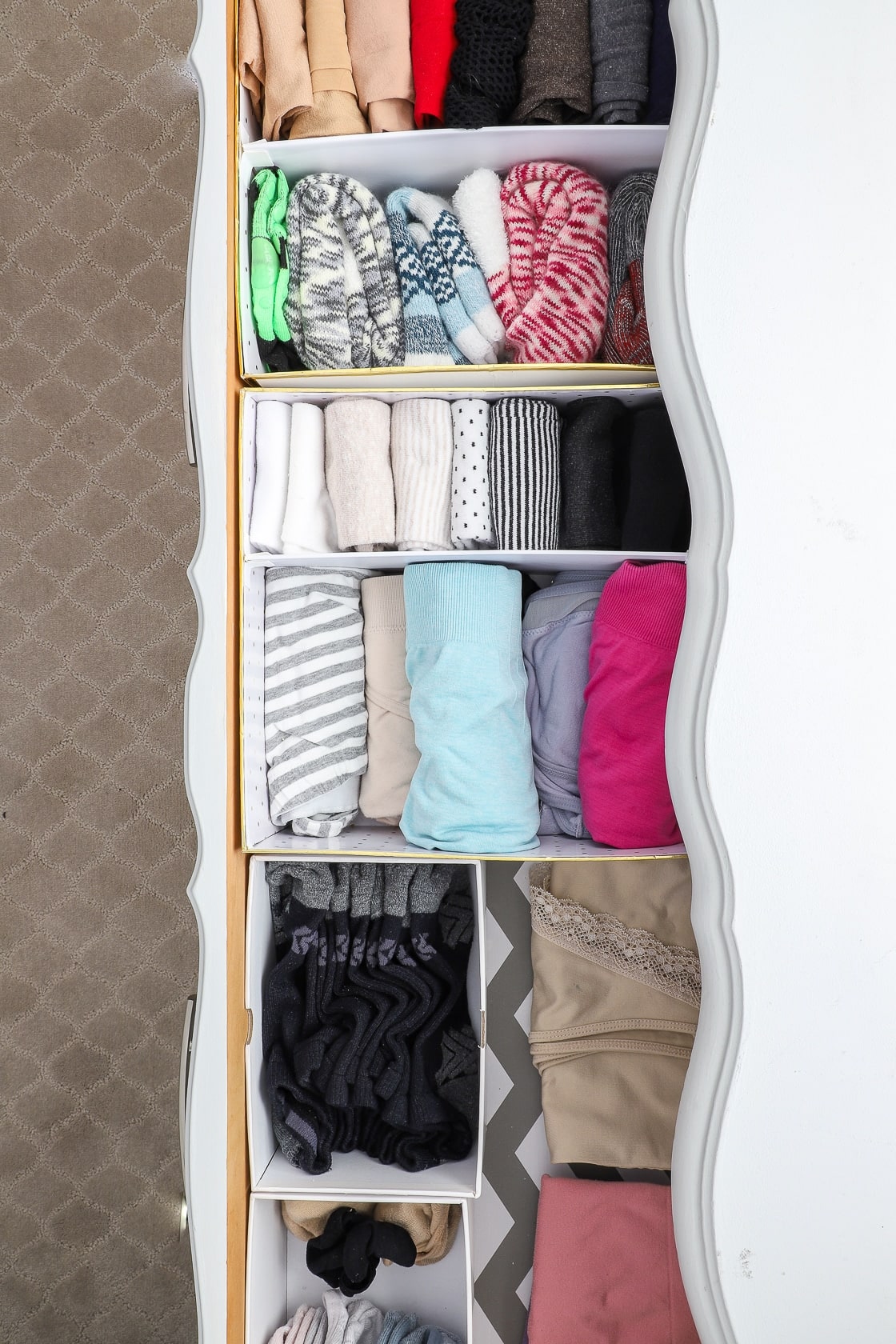 Bedroom Closet Organizer For Socks Home Separated Underwear