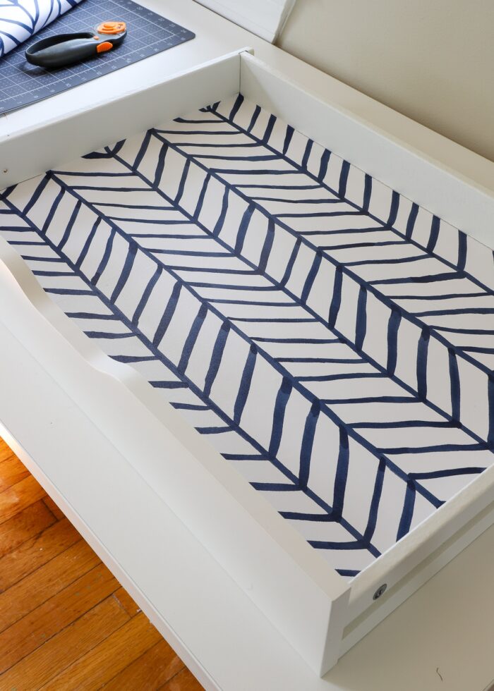 The Best Way to Line Drawers & Shelves with Pretty Paper - The