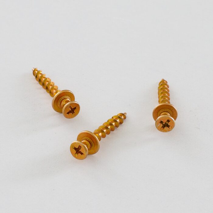 Gold bear claw screws