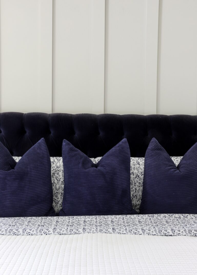 Our Serene Navy & Grey Master Bedroom Reveal - The Homes I Have Made