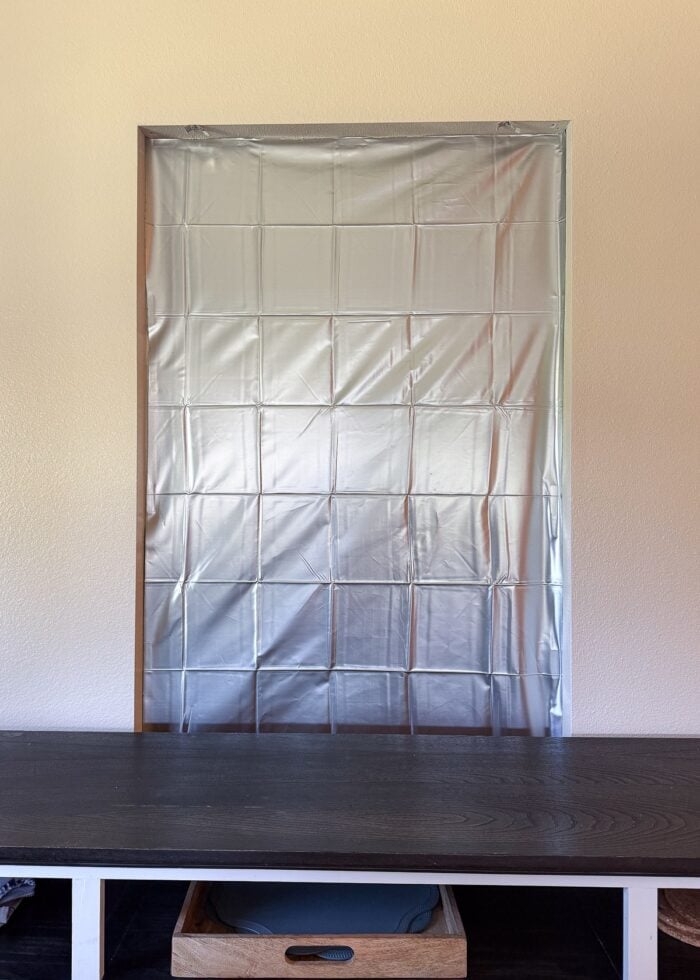 Light blocking fabric in a window