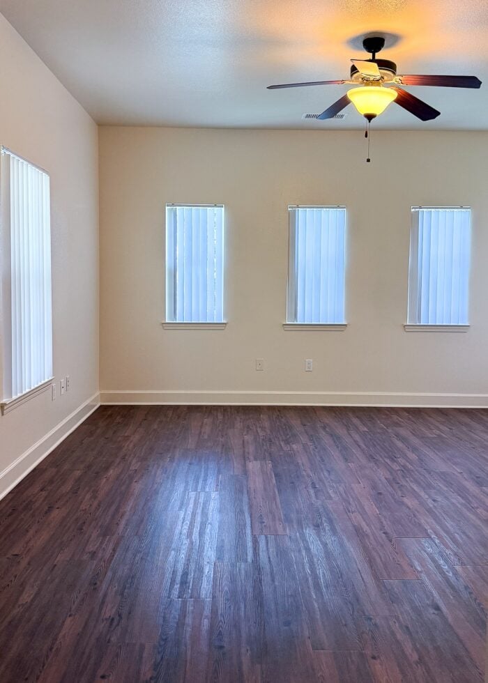 Empty Master Bedroom in Camp Pendleton base housing